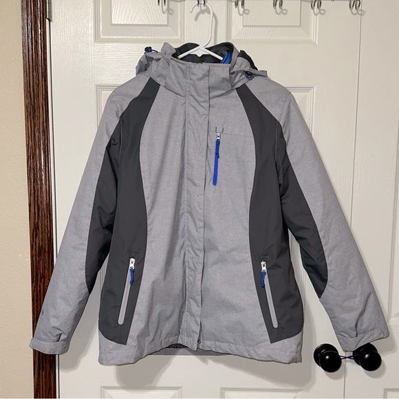 Free Country Jackets & Blazers - Women's Free Country Radiance Gray & Blue 3-In-1 Inner & Outer Jacket Coat